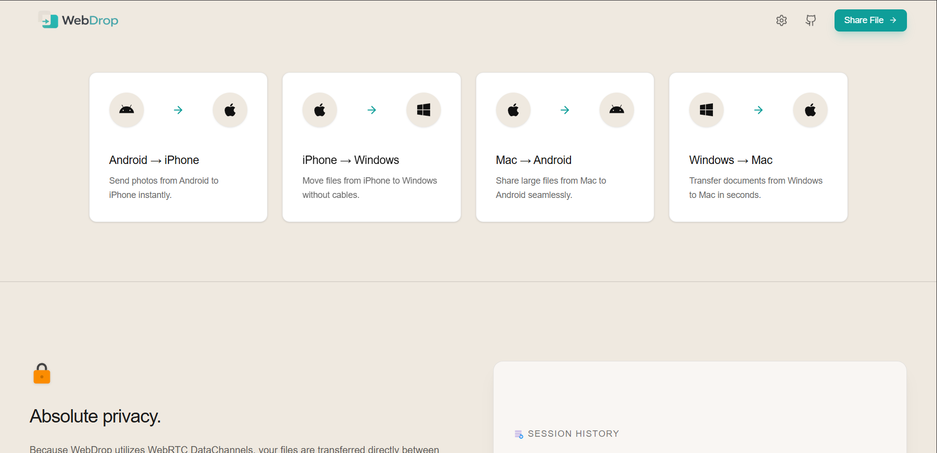 WebDrop P2P Gallery 2